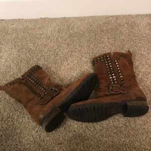 Steve Madden Brown Motorcty Boots Size 8
